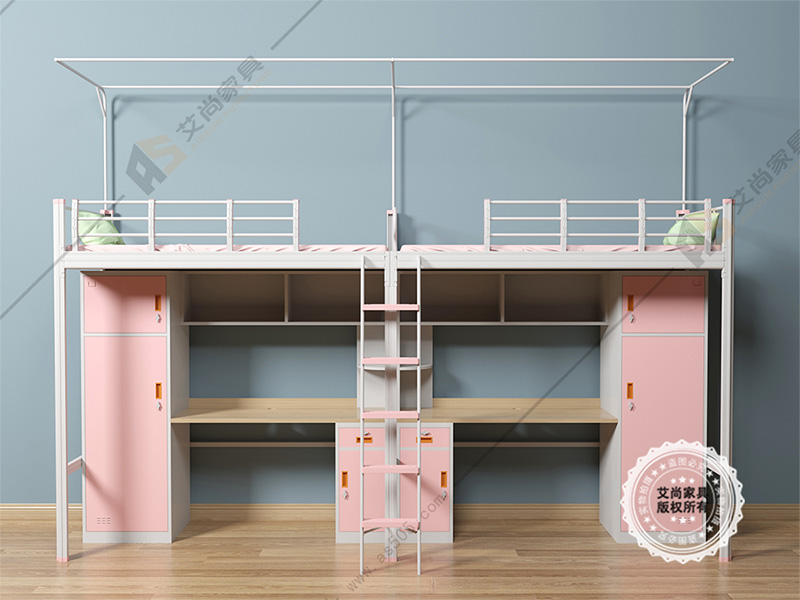 四人間 - 粉色學生公寓床案例