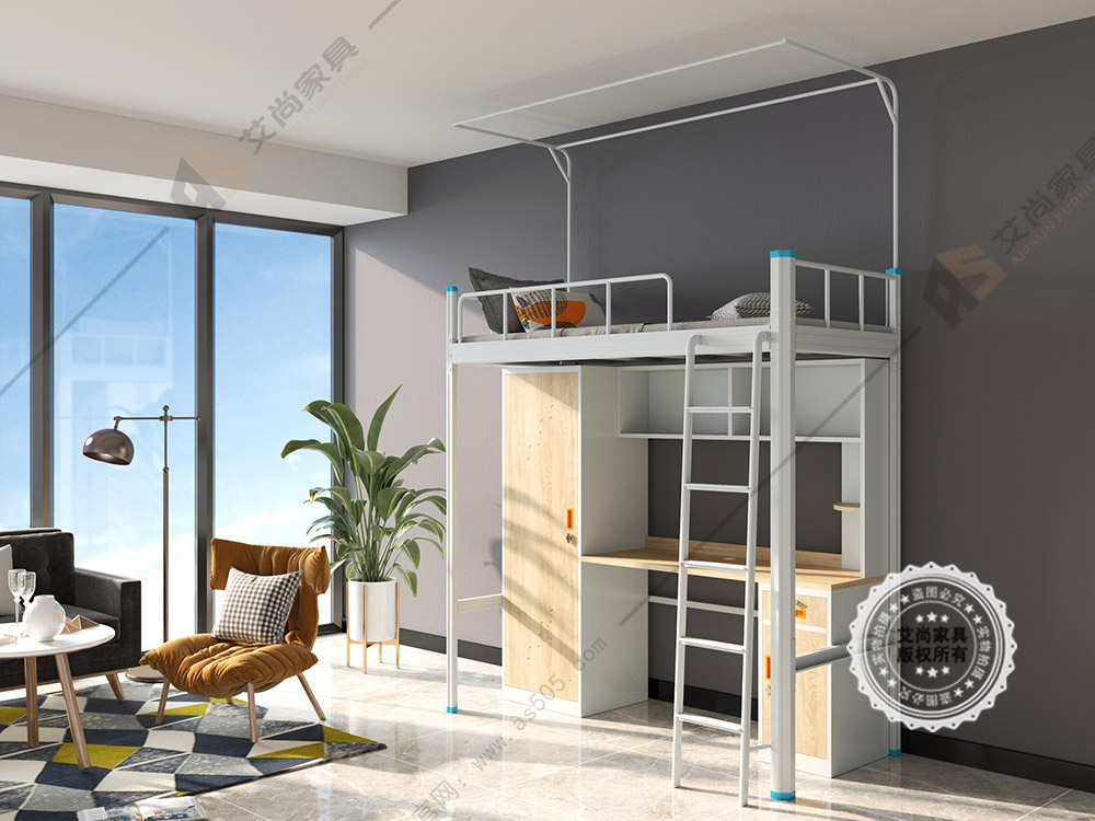 單人床上下鋪鐵床