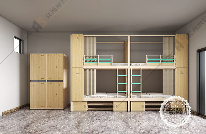 單人雙層鐵架床